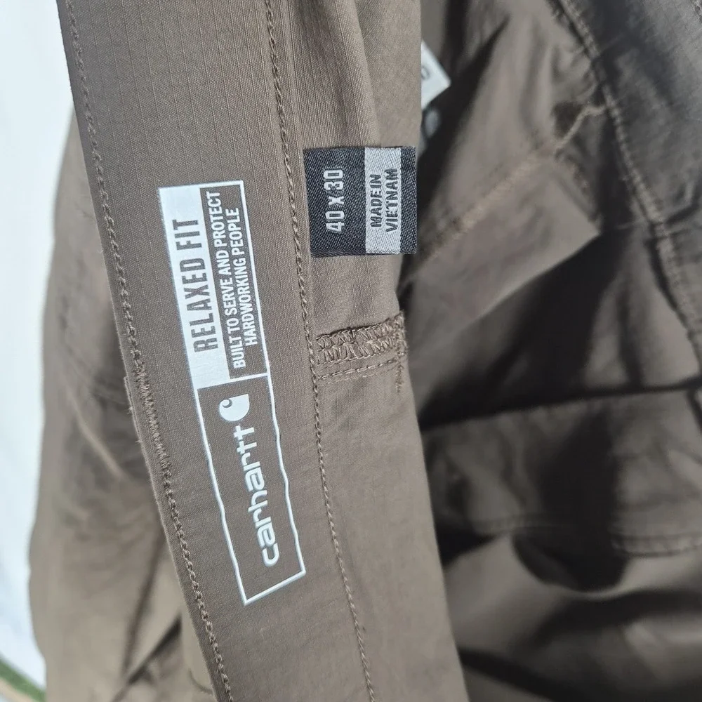 Carhartt Force Men's 40x30 Brown Relaxed Fit Ripstop Work Pants BN4750 M
